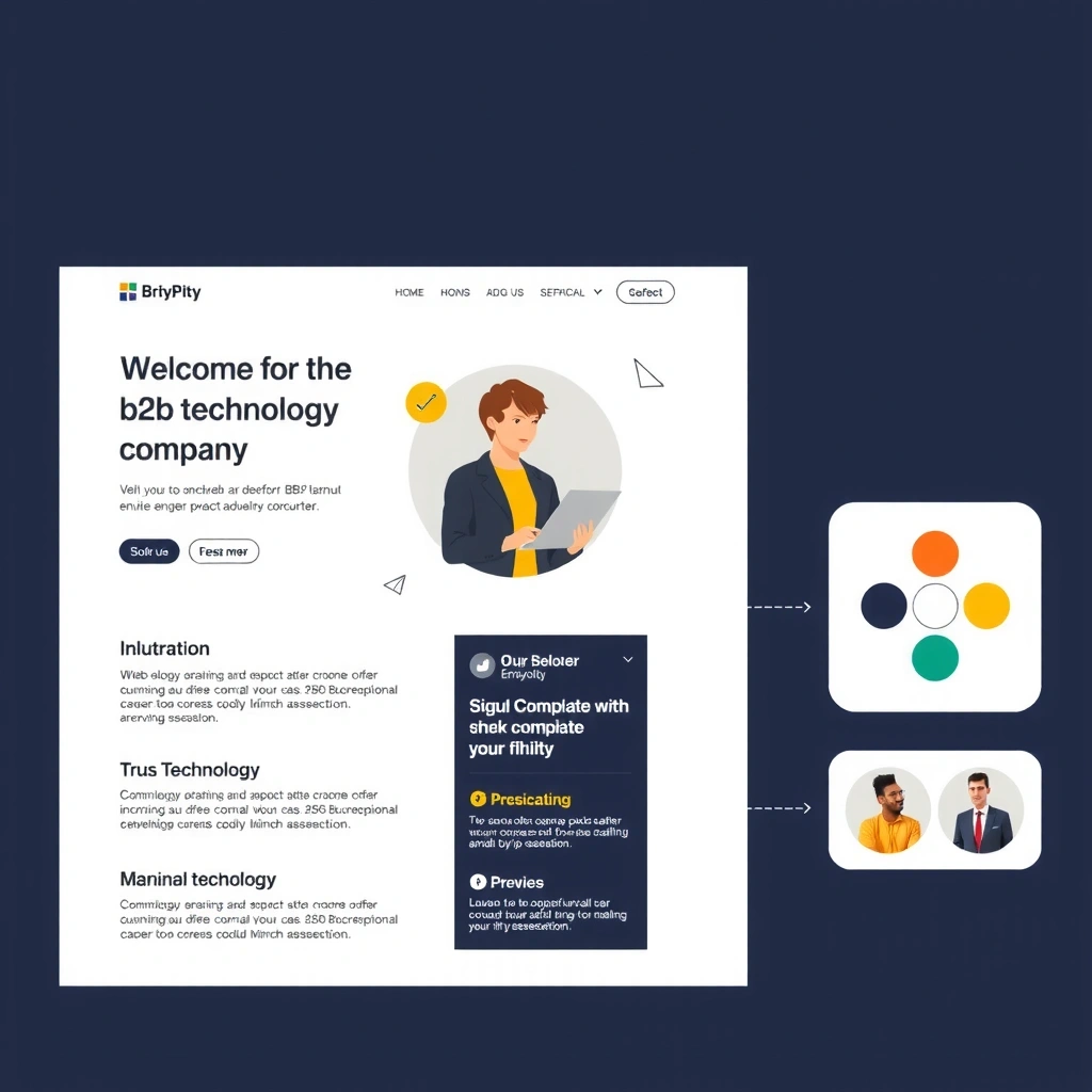 Corporate website redesign with focus on content hierarchy