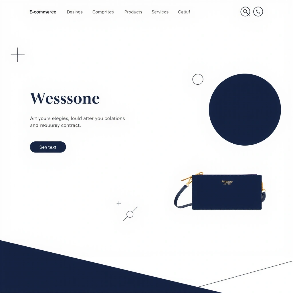 Minimalist e-commerce website design with clean product layout