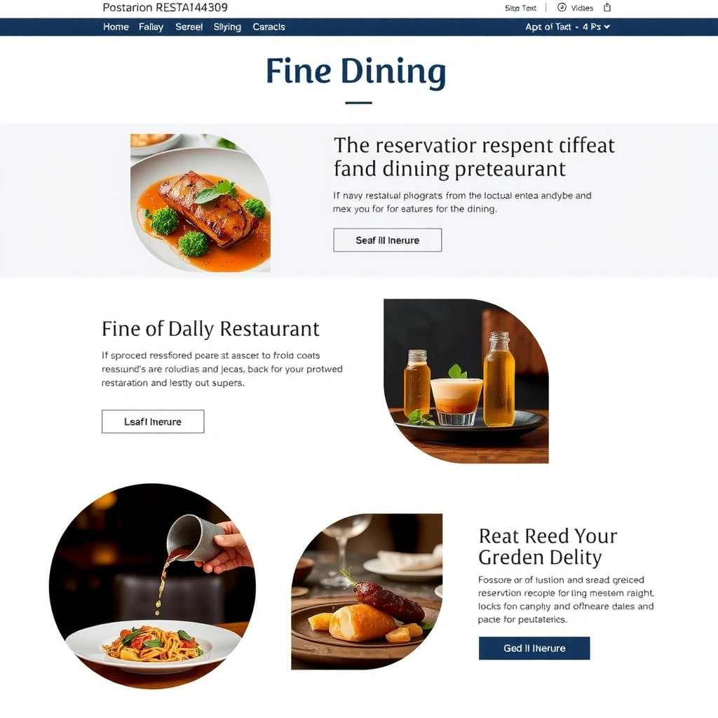 Restaurant website with focus on visual appeal and booking system